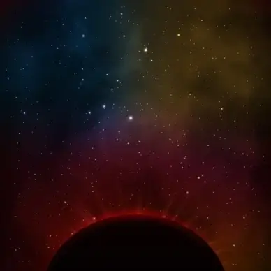 dark space night sky planet