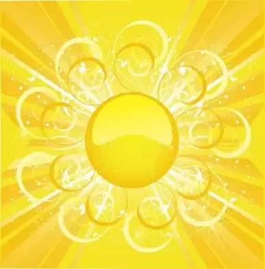 dazzle sunshine background vector
