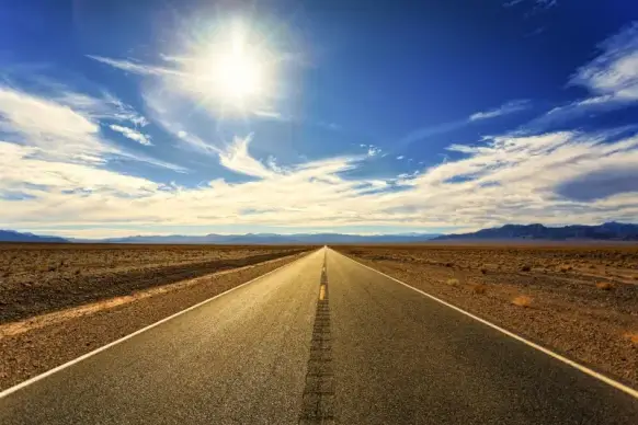 death valley scenery picture empty road under sunlight 