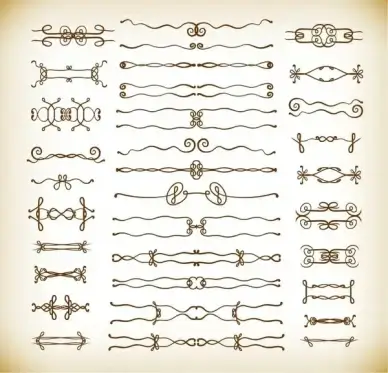 deco design elements vector graphics