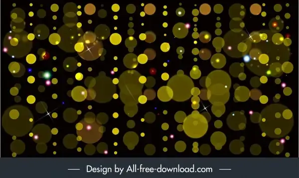 decor background bokeh sparkling yellow round light effect
