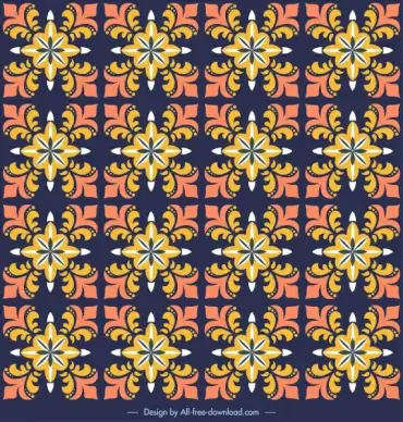 decor pattern template classical repeating symmetric flora sketch