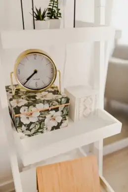 decorated clock picture elegant bright closeup 