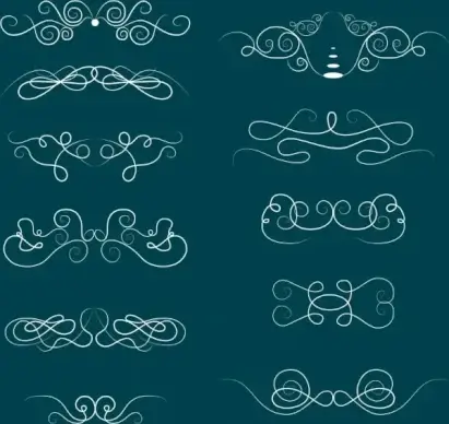 decoration symbol design elements classical symmetric curves style