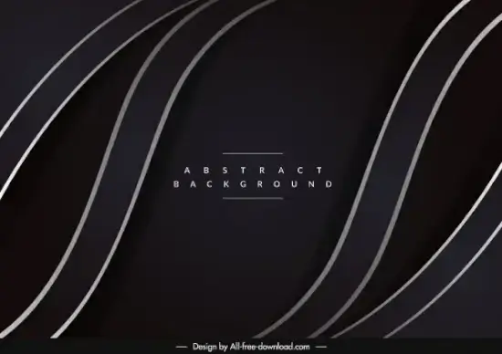 decorative background abstract curves dark black decor