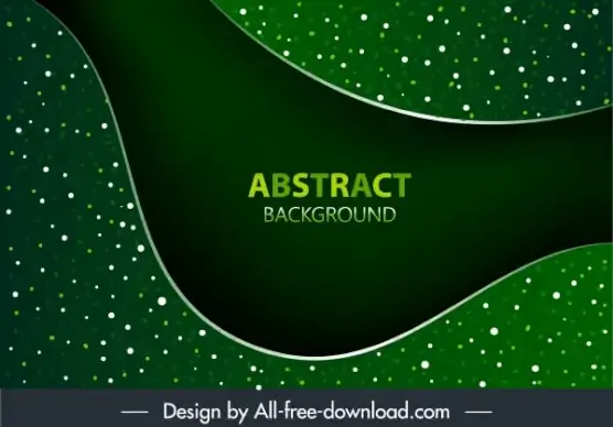 decorative background abstract sparkling green spots curves decor