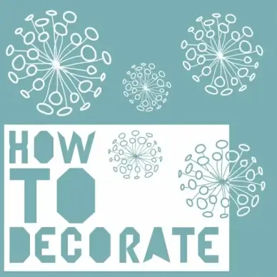 decorative background dandelion flower icon sketch