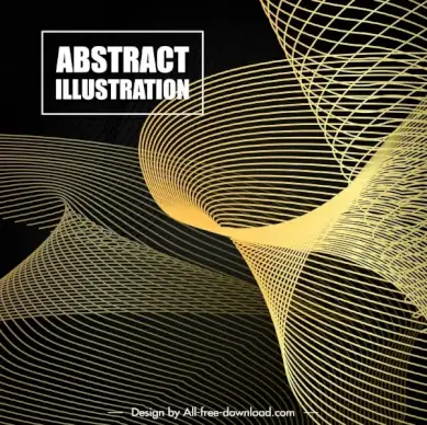 decorative background dynamic 3d yellow lines