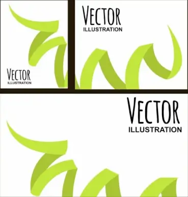decorative background green twisted lines decoration