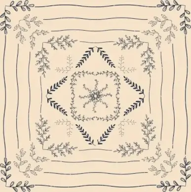 decorative background symmetric classical leaves ornament