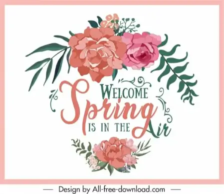 decorative background template botany wording sketch