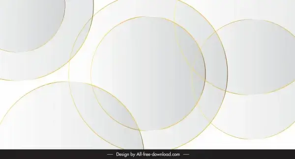 decorative background template bright flat circles decor