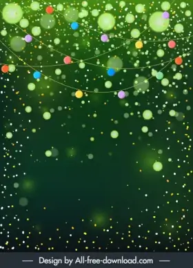 decorative background template sparkling bokeh light effect