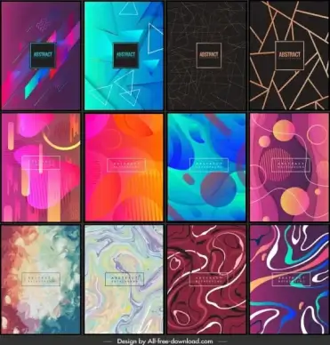 decorative background templates colorful geometric abstract themes