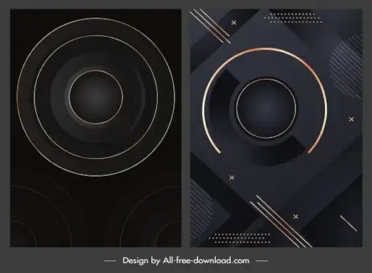 decorative backgrounds shiny dark design circles sketch
