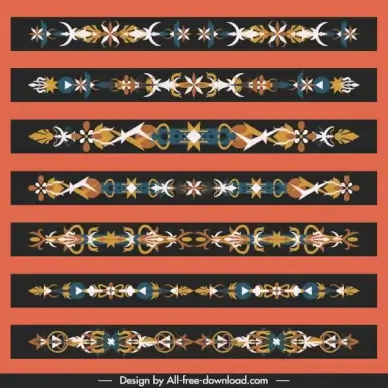 decorative elements templates tribal decor symmetric horizontal design