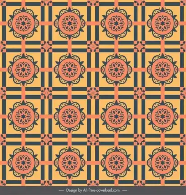 decorative pattern elegant retro repeating symmetric design