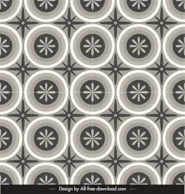 decorative pattern flat flora circle sketch repeating classic