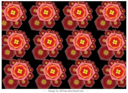 decorative pattern illusive repeating blurred geometric petals decor