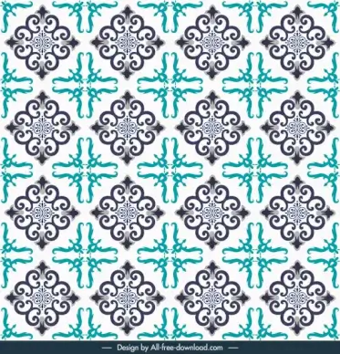 decorative pattern repeating symmetric flat abstract shapes