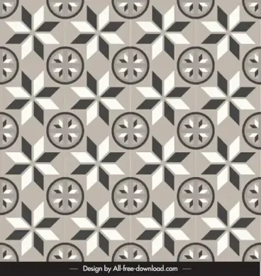 decorative pattern retro flat repeating symmetric design