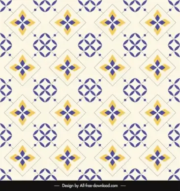 decorative pattern template flat repeating symmetrical design