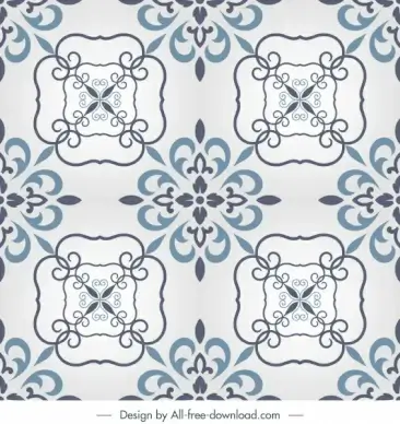 decorative pattern template retro european symmetric repeating design