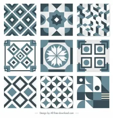 decorative pattern templates flat symmetric abstract decor