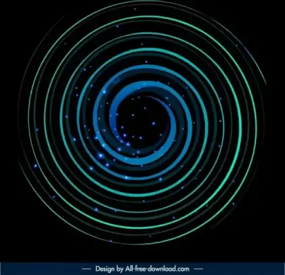 decorative spiral curves background modern dark colored design