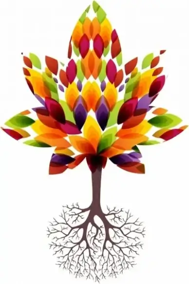 Decorative tree and roots
