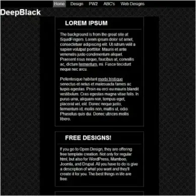 Deep Black Template