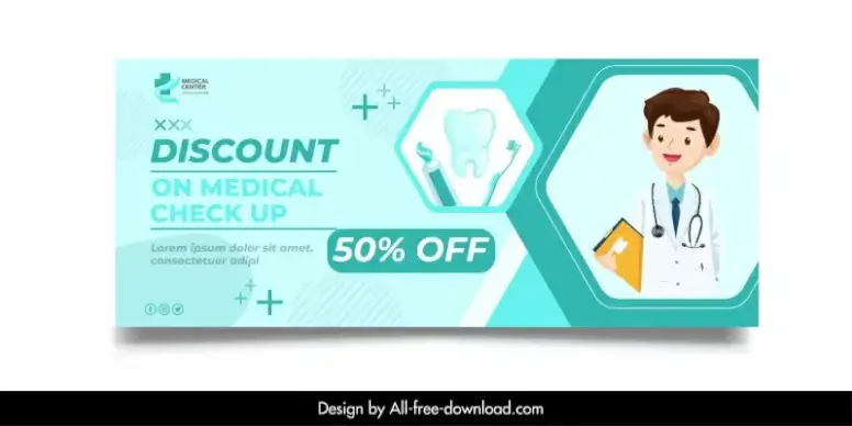 dental clinic services voucher template tooth dentist sketch cartoon design 
