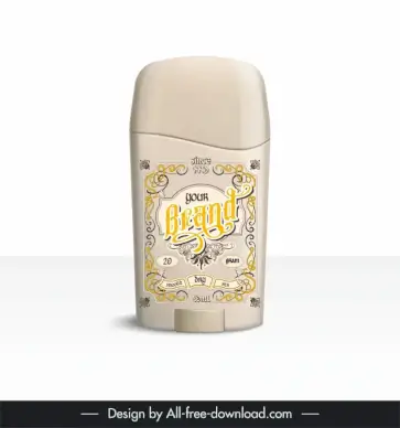  deodorant bottle packaging template classical curves decor