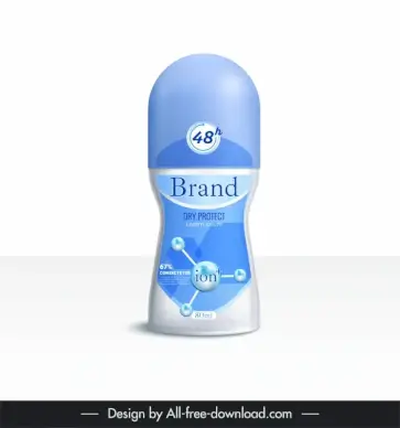 deodorant roll bottle packaging template modern elegance 