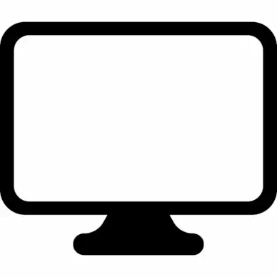 desktop icon flat black white contrast sketch