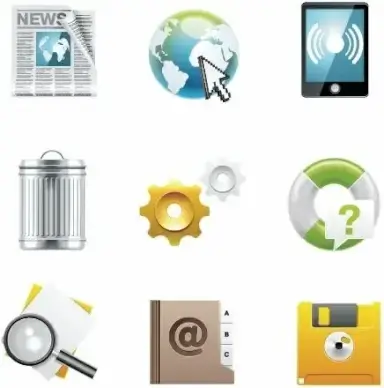 Desktop Vector Icon Set
