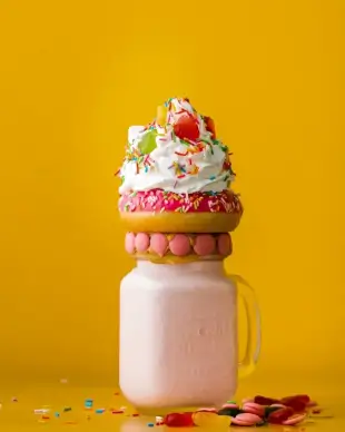 dessert picture elegant cream cake topping layers