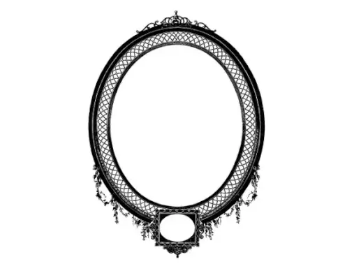 Detailed Decorative Oval Frame