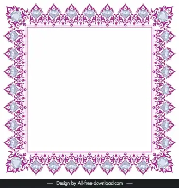 diamond border clipart template elegant symmetric repeating decor