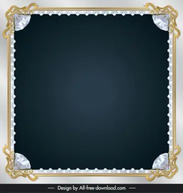diamond border clipart template luxury symmetry