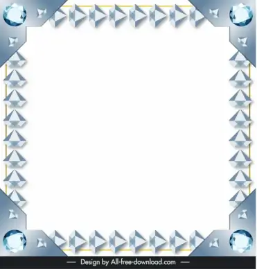 diamond border clipart template modern symmetric geometry
