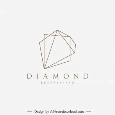 diamond logo flat geometric shape outline 