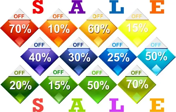 diamond shape price tags