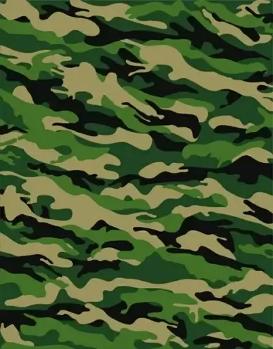 different camouflage pattern design vector set