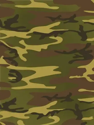 different camouflage pattern design vector set