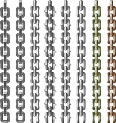 different metal chain art background vector