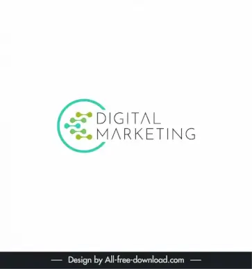 digital marketing logo circle chips shape