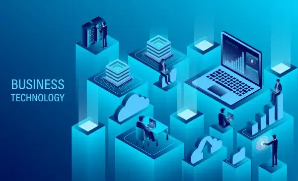 digital technology concept cloud computing new innovative ideas isometric vector illustration