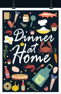 dinner background various ingredient icons decoration