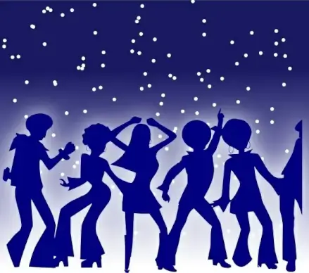 Disco Dancers clip art